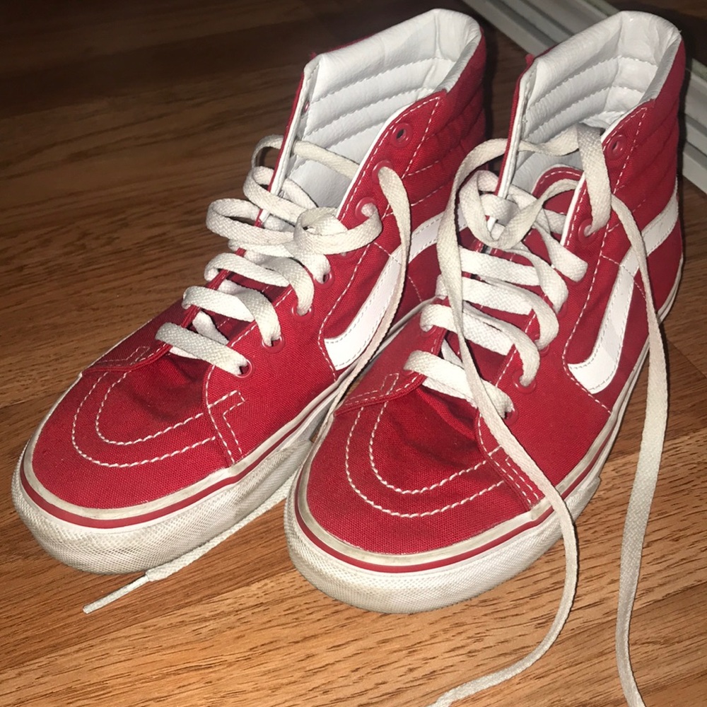 Vans canvas SK8-Hi red